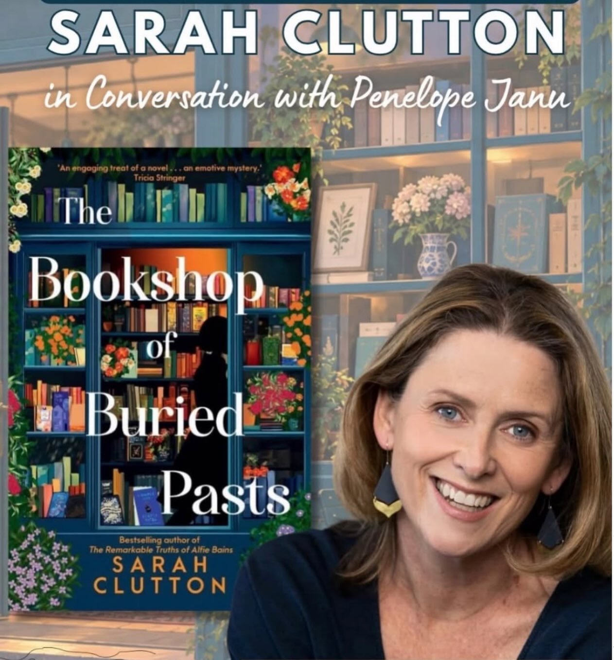 💙 This Friday, 16 October, from 6pm, I&rsquo;ll be &lsquo;in conversation&rsquo; with my wonderful friend and fellow local Sarah Clutton to discuss Sarah&rsquo;s latest novel, The Bookshop of Buried Pasts. Sarah is a fabulous writer, and Goulburn is