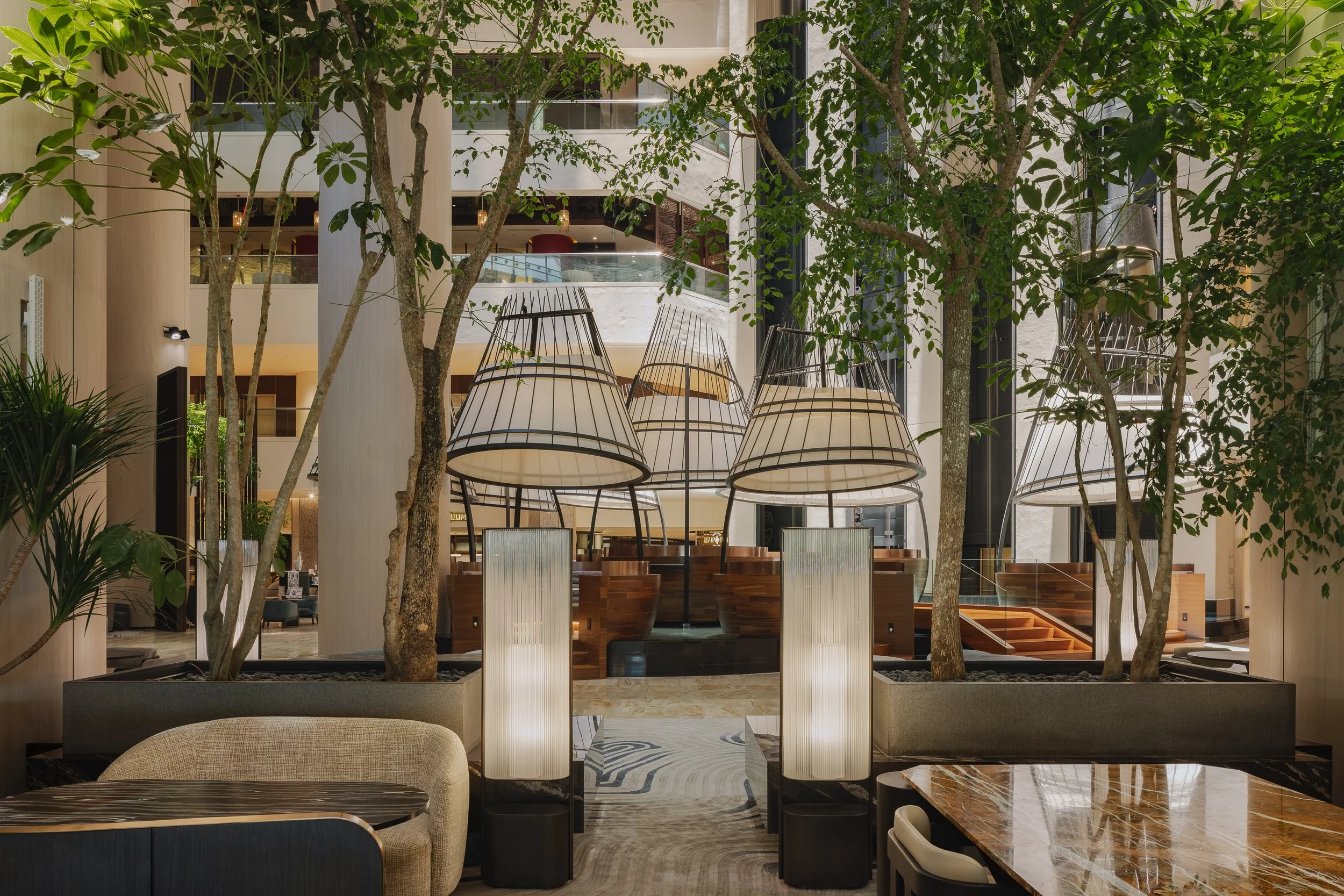 FDAT - Pan Pacific Singapore Atrium Lobby Interior. Photographed by Daniel Koh.