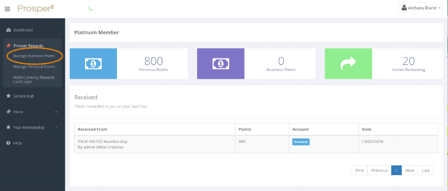 Prosper² Rewards - Manage Business Points - Screen Shot.png