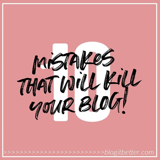 ⚠️What are you doing WRONG right now??
.
There are 10 big mistakes that a LOT of bloggers step right into on a daily basis.😲
.
Mistakes that not only have the potential to ruin the progress of your blog, but also knock the wind out of you, wear you 