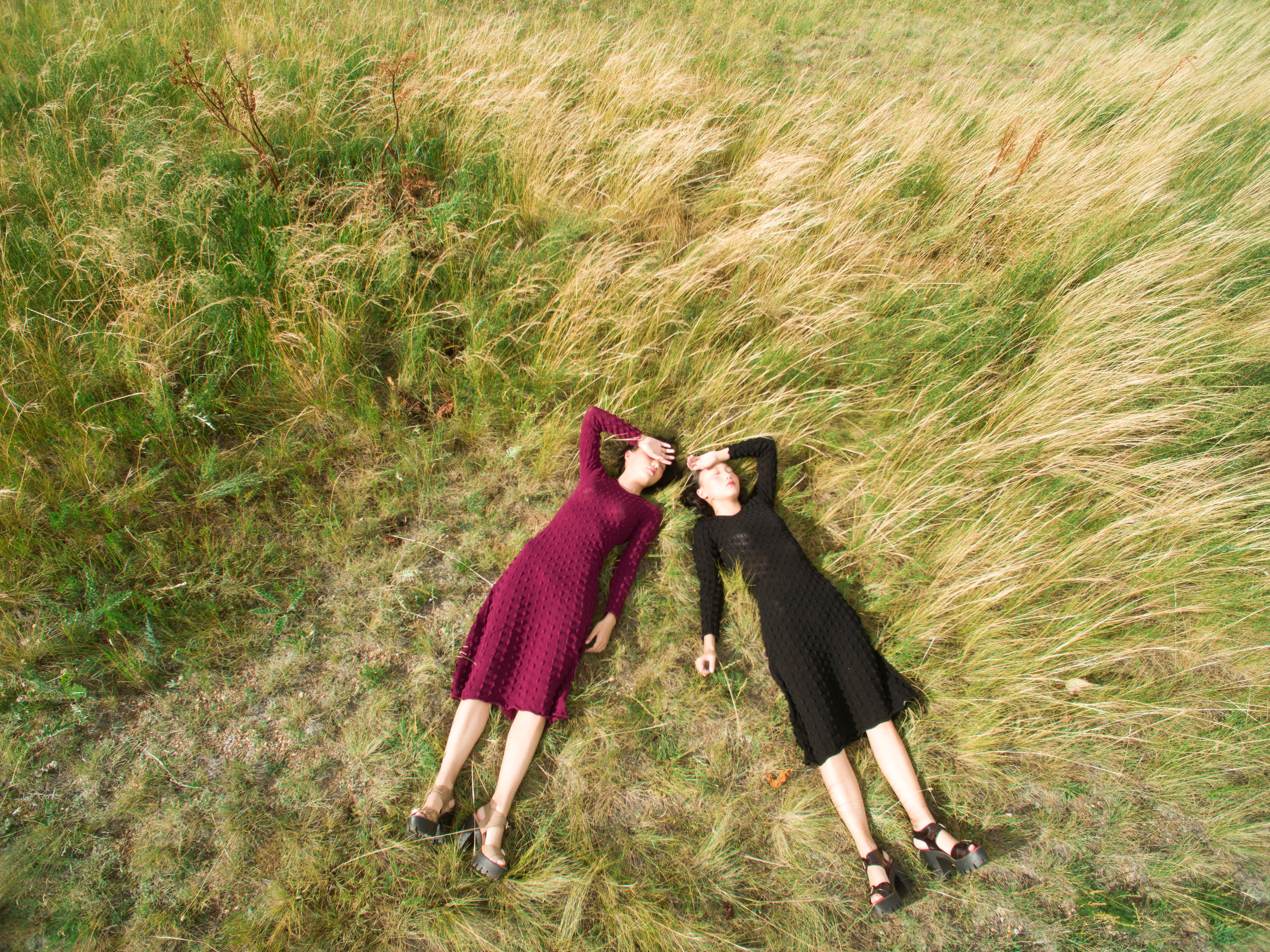 Mandkhai cashmere knit dresses shot in Mongolia