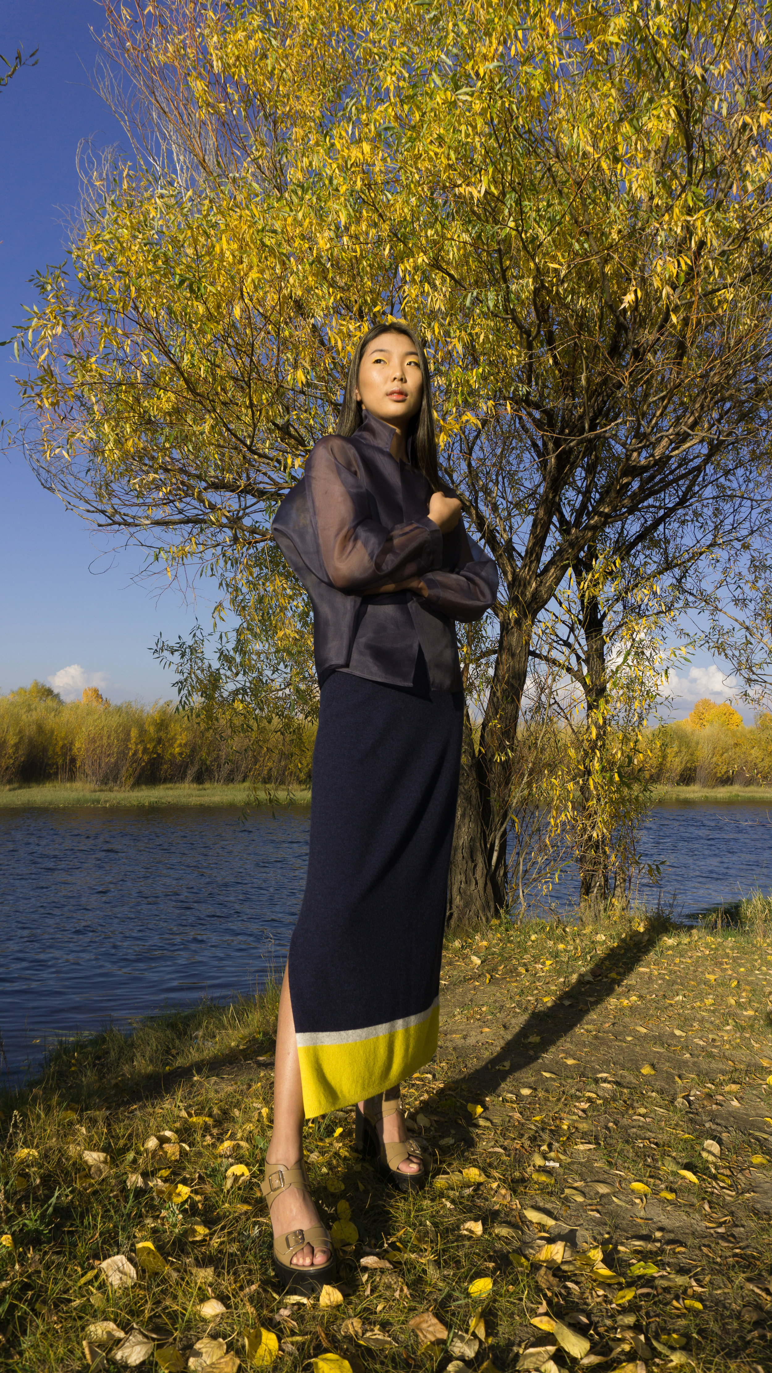 Mandkhai ss18 knit dress shot in Mongolia