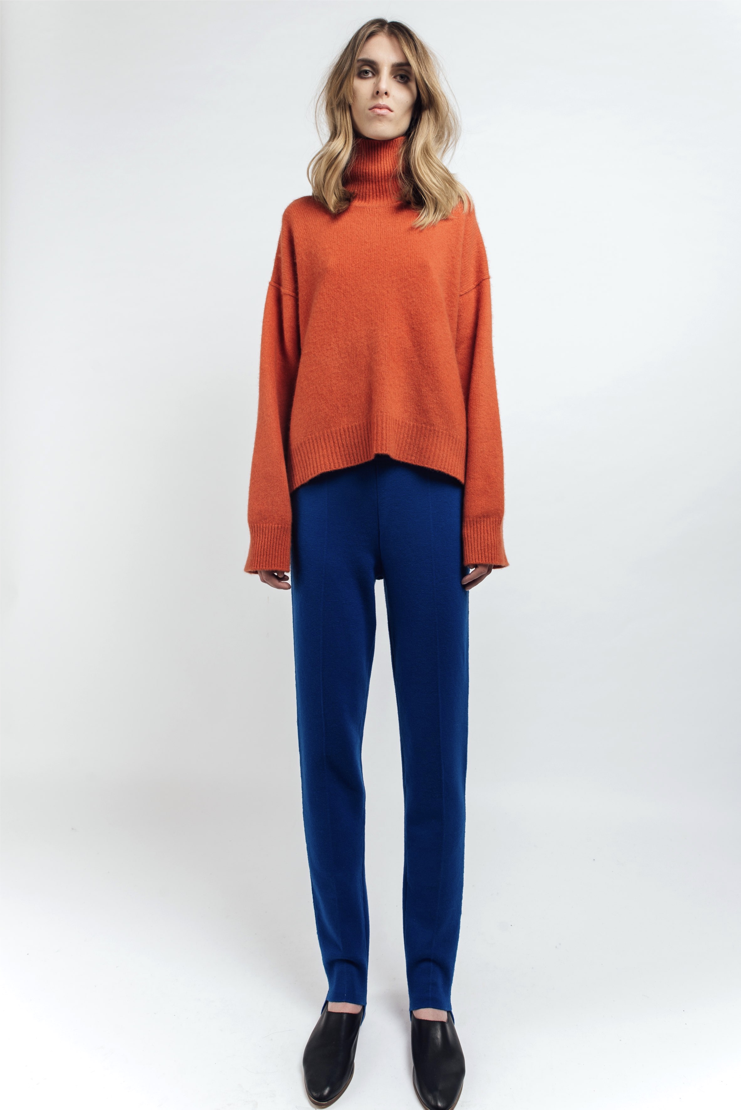 Orange oversized cashmere jumper