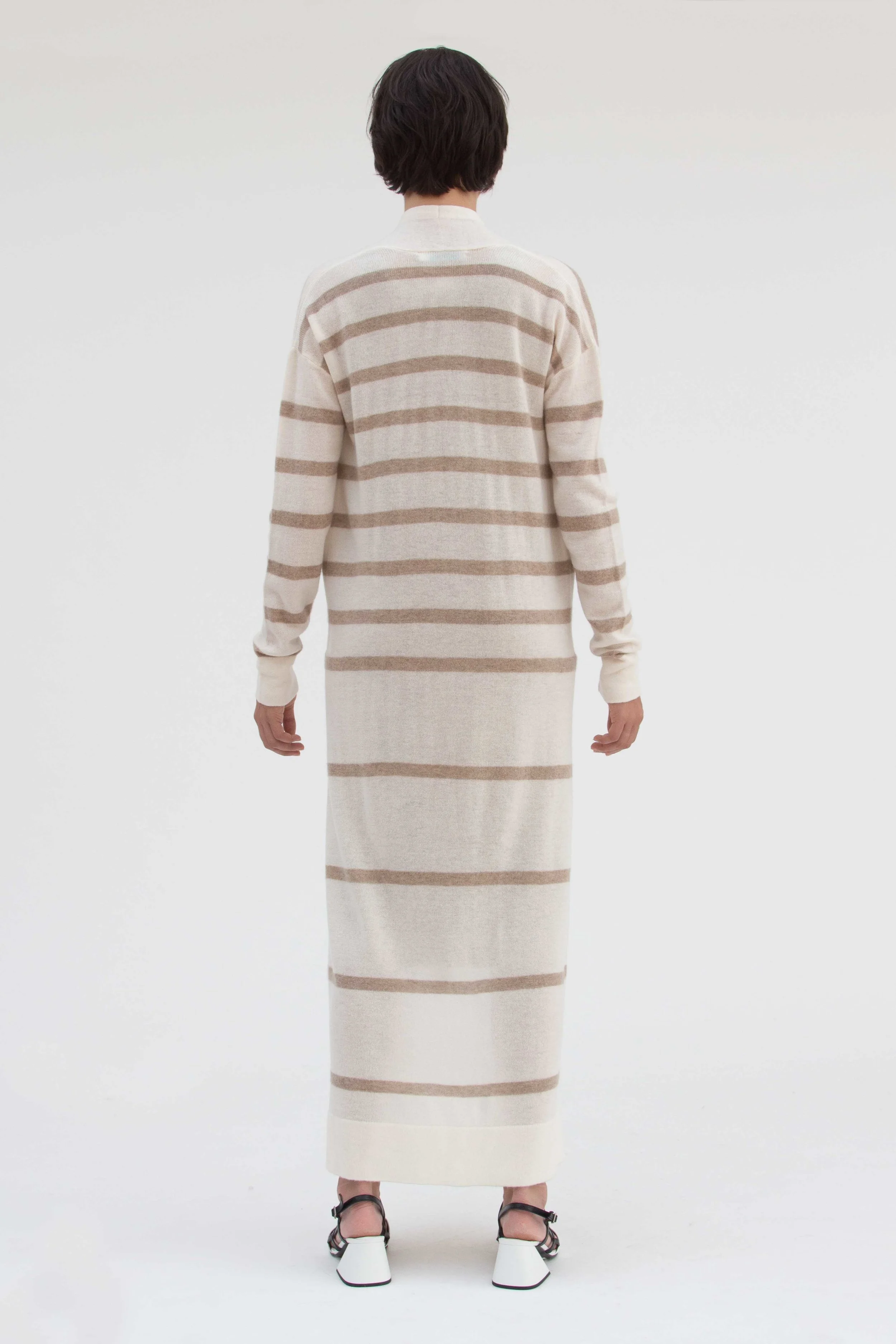 striped cashmere cardigan
