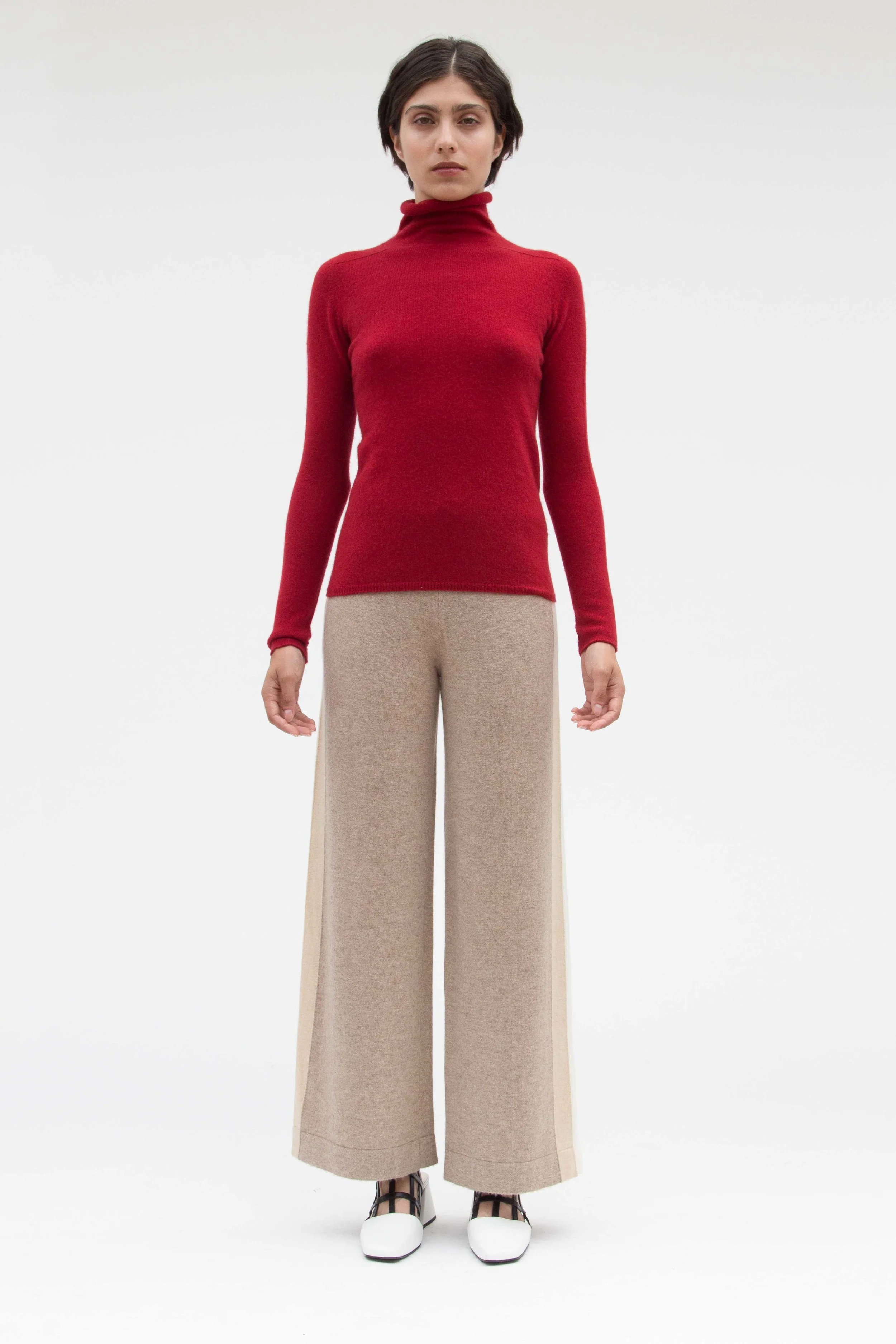red cashmere jumper