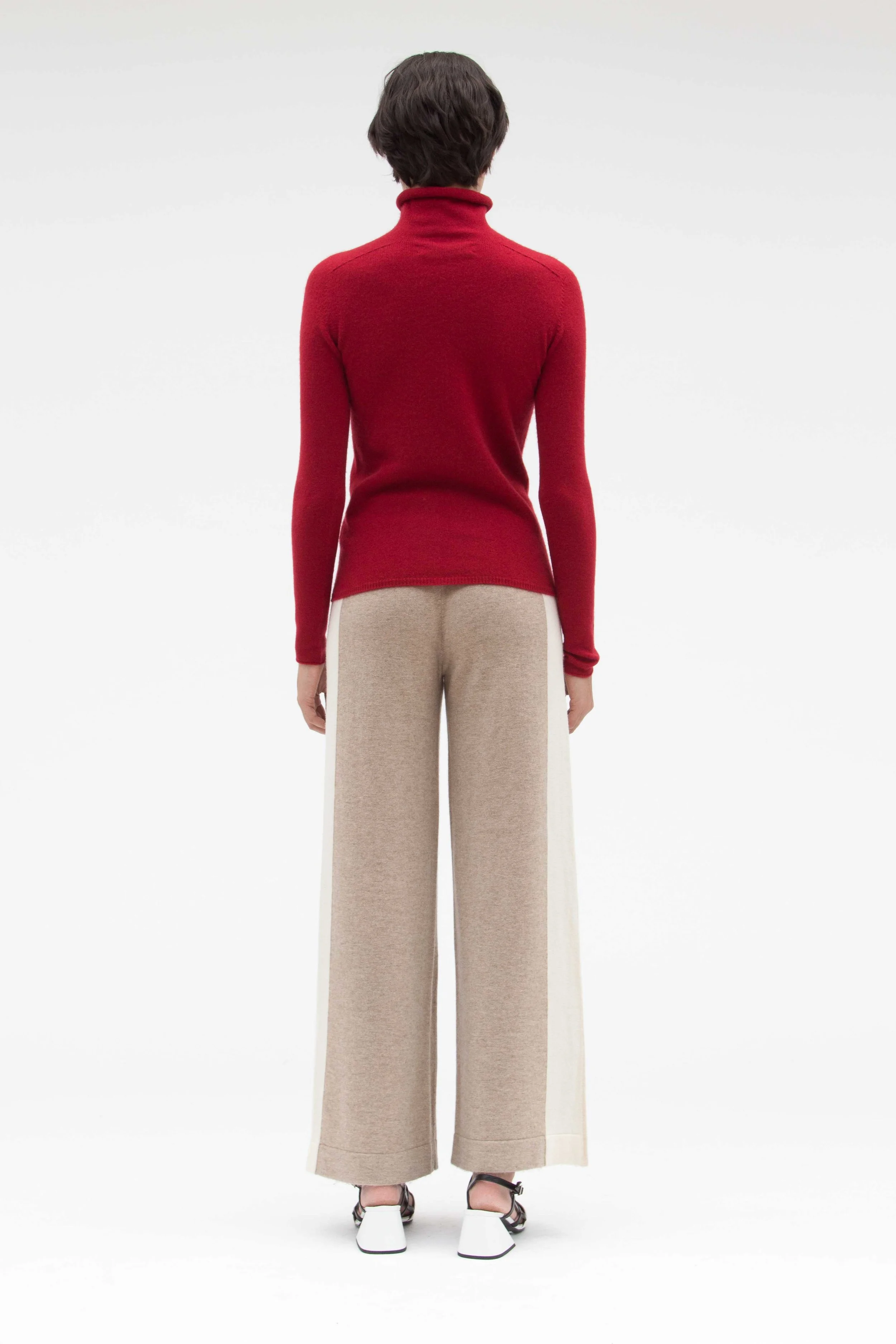 red cashmere jumper