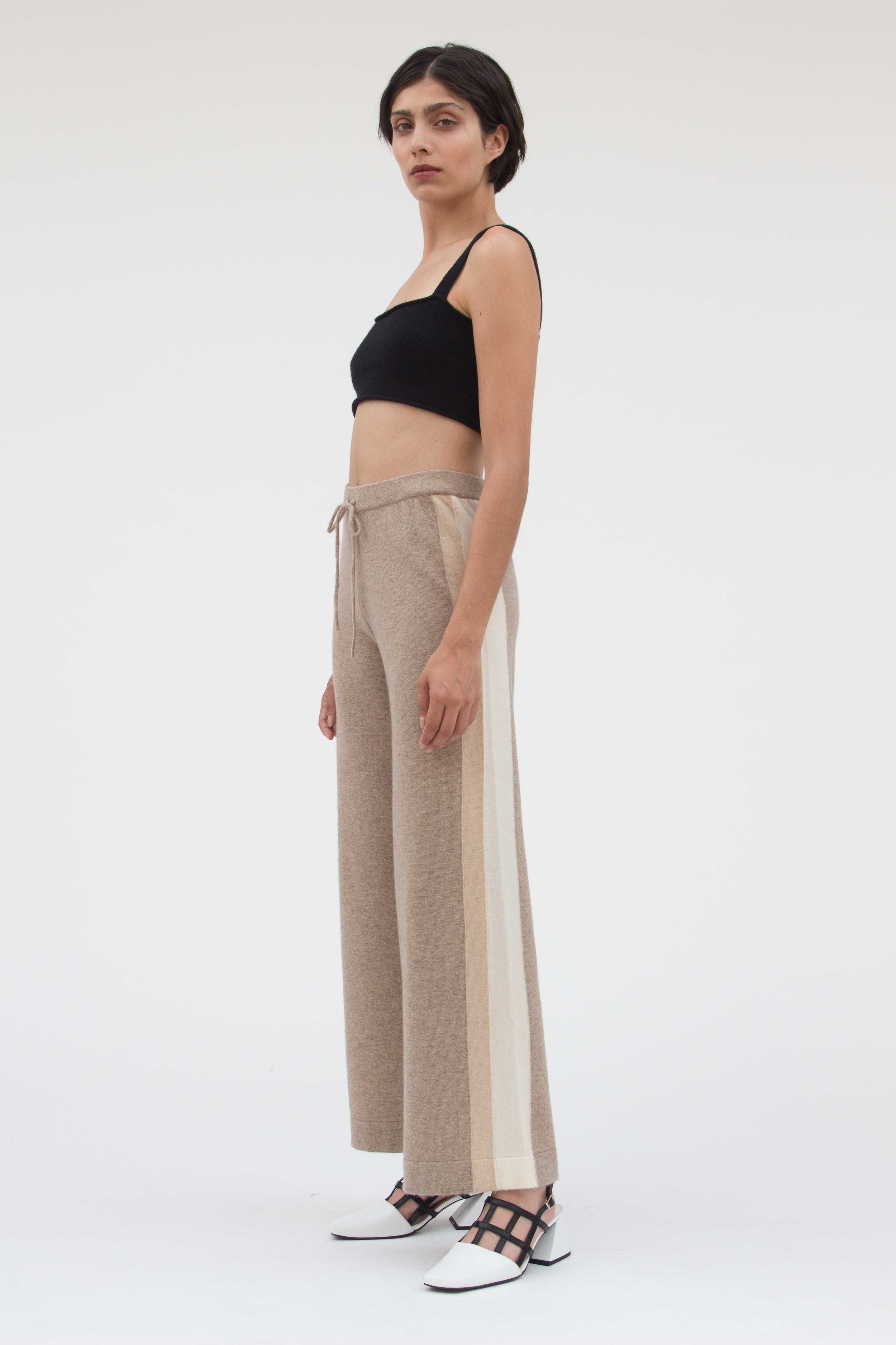 mongolian cashmere and merino wool trousers