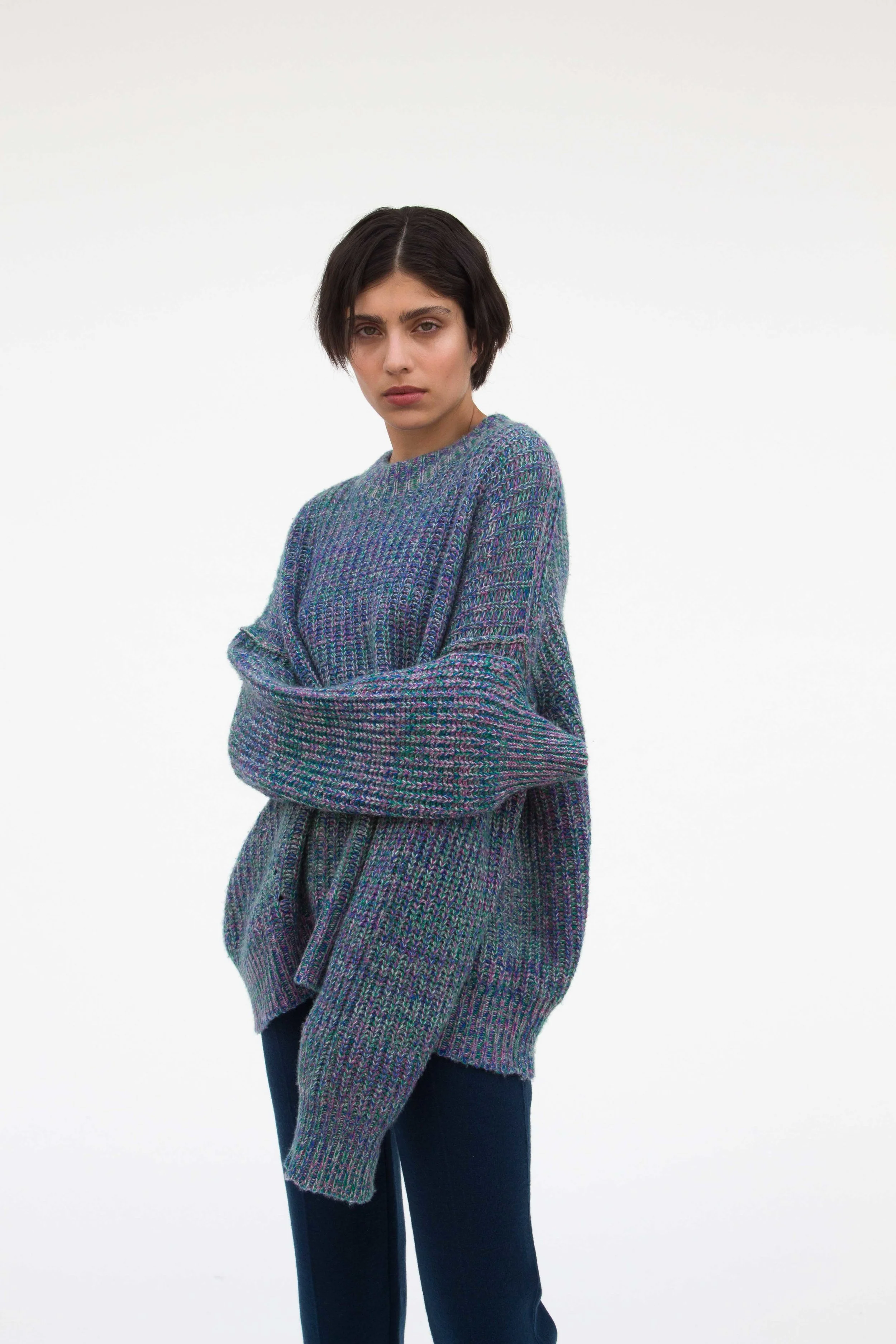 melange cashmere jumper