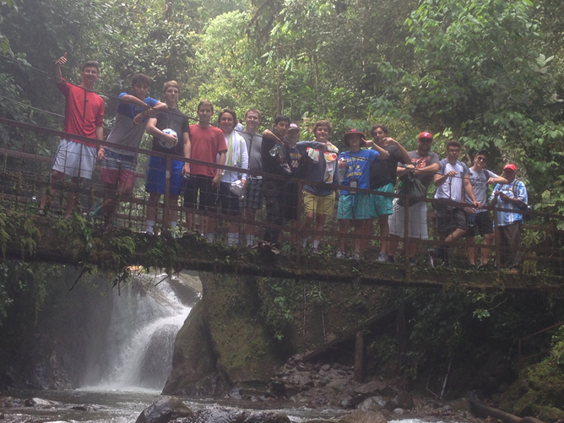 Students hiking near Mindo- Spanish department Moeller High School