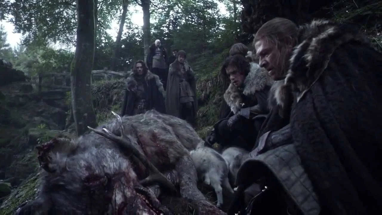 In the books each Stark child can control their wolves with their minds, an ability know as ‘warging’ in Game of Thrones.
