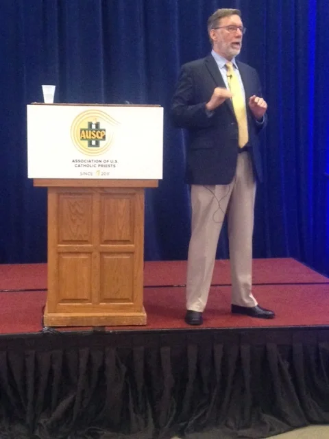 Dr. Richard Gaillardetz answers a question during his presentation at the 2019 Assembly.