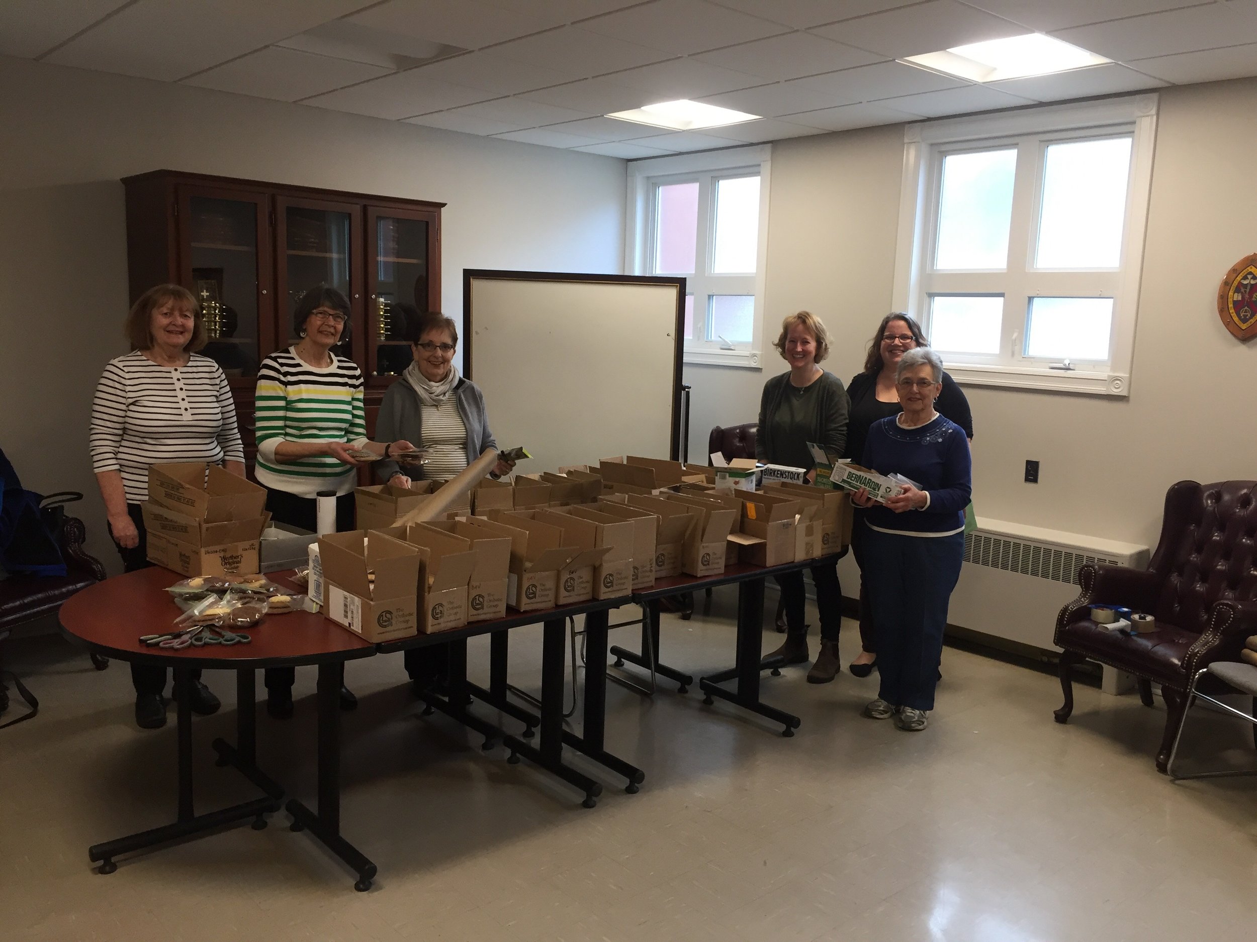  Student Care Packages are created and coordinated with the generous support of our congregation. This year we packed thirty-five boxes and the thank you notes have already started to come in. A thank you is extended to Karen Crouse, Yvonne Hirtle, A