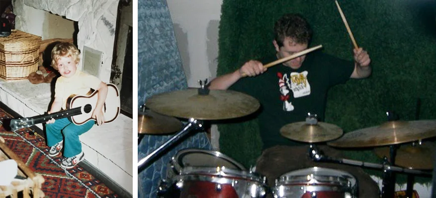 I was always a curious and independent kid. I tended to be most comfortable doing something creative on my own, especially playing music...although, apparently having kick ass shoes has been a running theme, as well.
