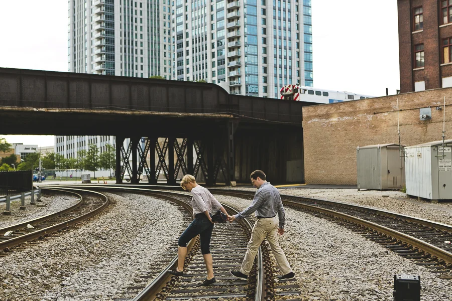 Downtown Chicago Engagement Session - Jane &amp; Alex