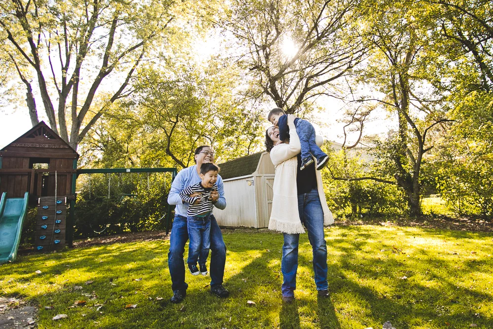At Home Family Session in Northbrook - The Swartzmiller Family