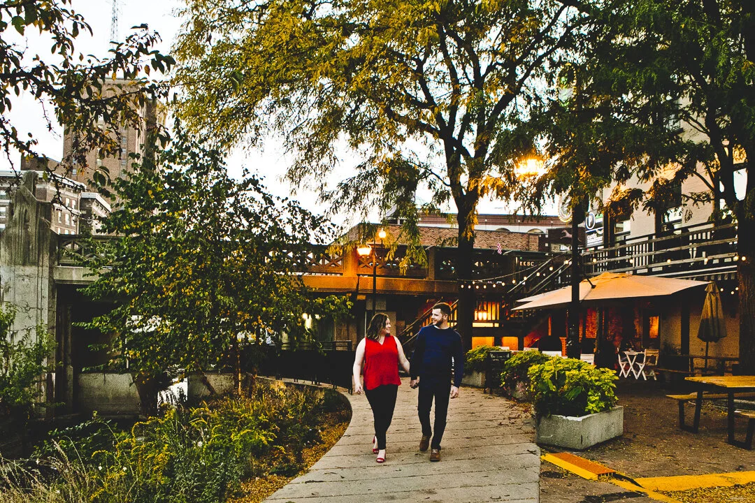 Downtown Aurora Engagement Session - Megan &amp; Arann