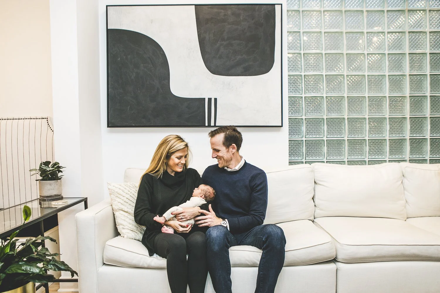 At Home Bucktown Newborn Family Session