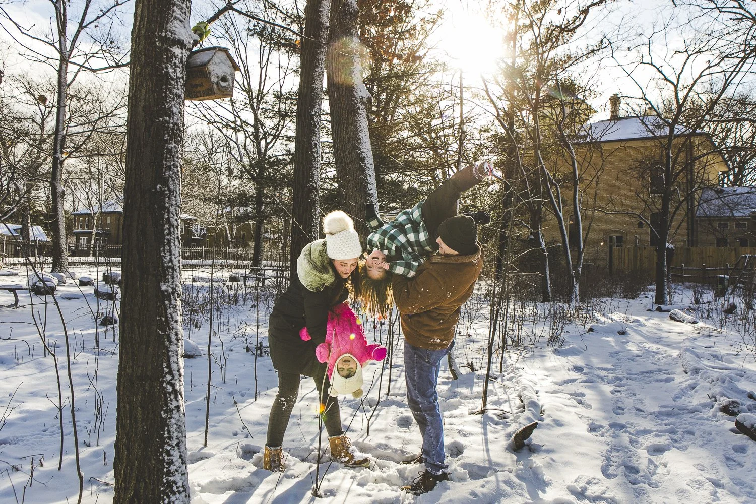 Thatcher Woods Winter Family Session