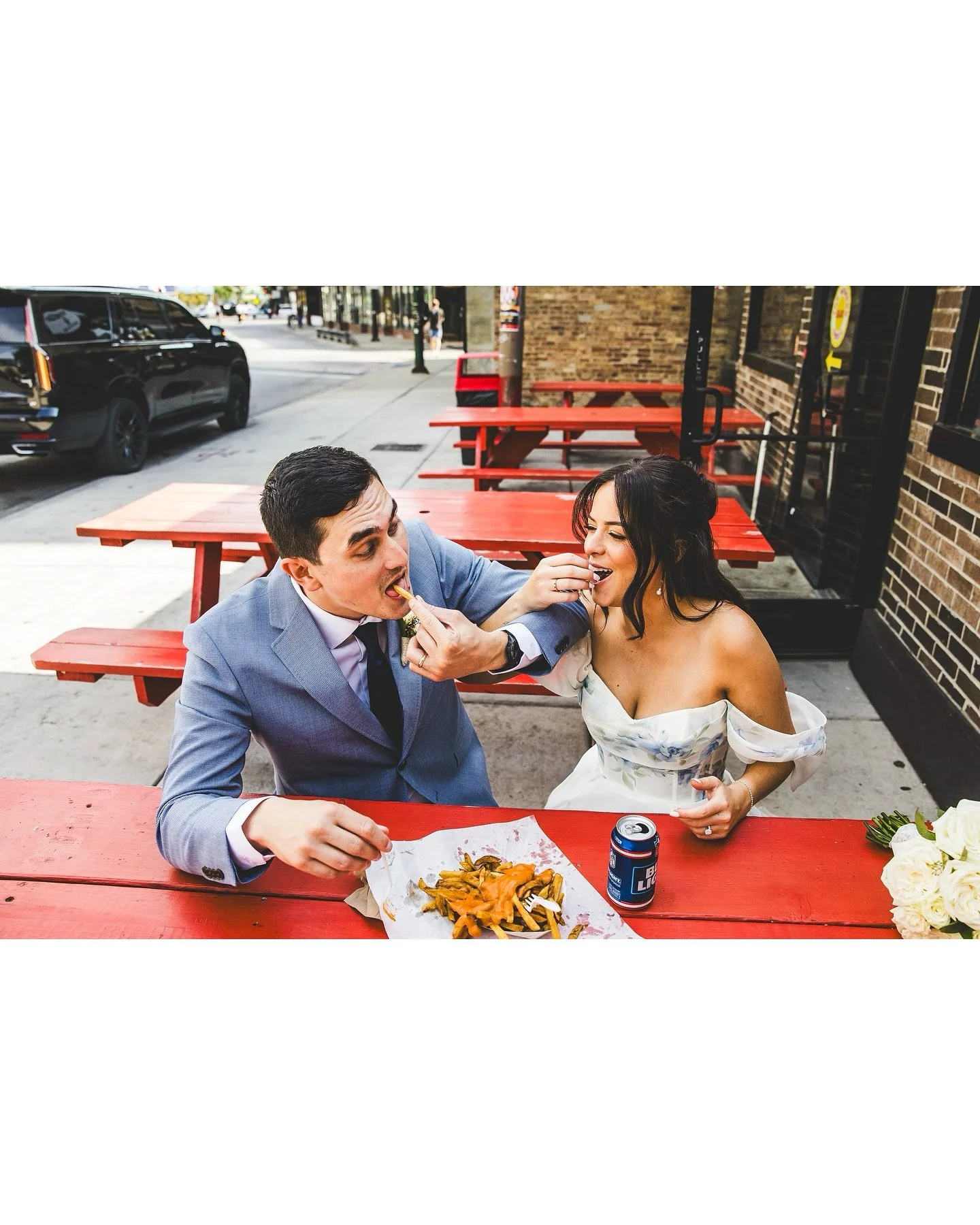 When your couple asks to stop at @wienerscircle, you answer the call
@malpeck 
@albertlroth 
@honeybeeweddings 
@nichebeauty.bykaedi 
@marissas_makeuplan 
..
..
#chicagoweddingphotographer #weddingday #weddingcouple #wienerscircle #weddinginspiration