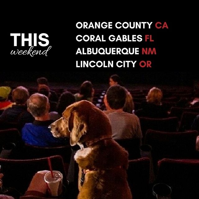 We're gearing up for a busy weekend with shows in CA, OR, NM and FL with dogs welcome at all four (small dogs only in FL). Click the link in our profile for more information and to purchase tickets.

#dogfilmfestival #dogsofCA #dogsofcalifornia #resc