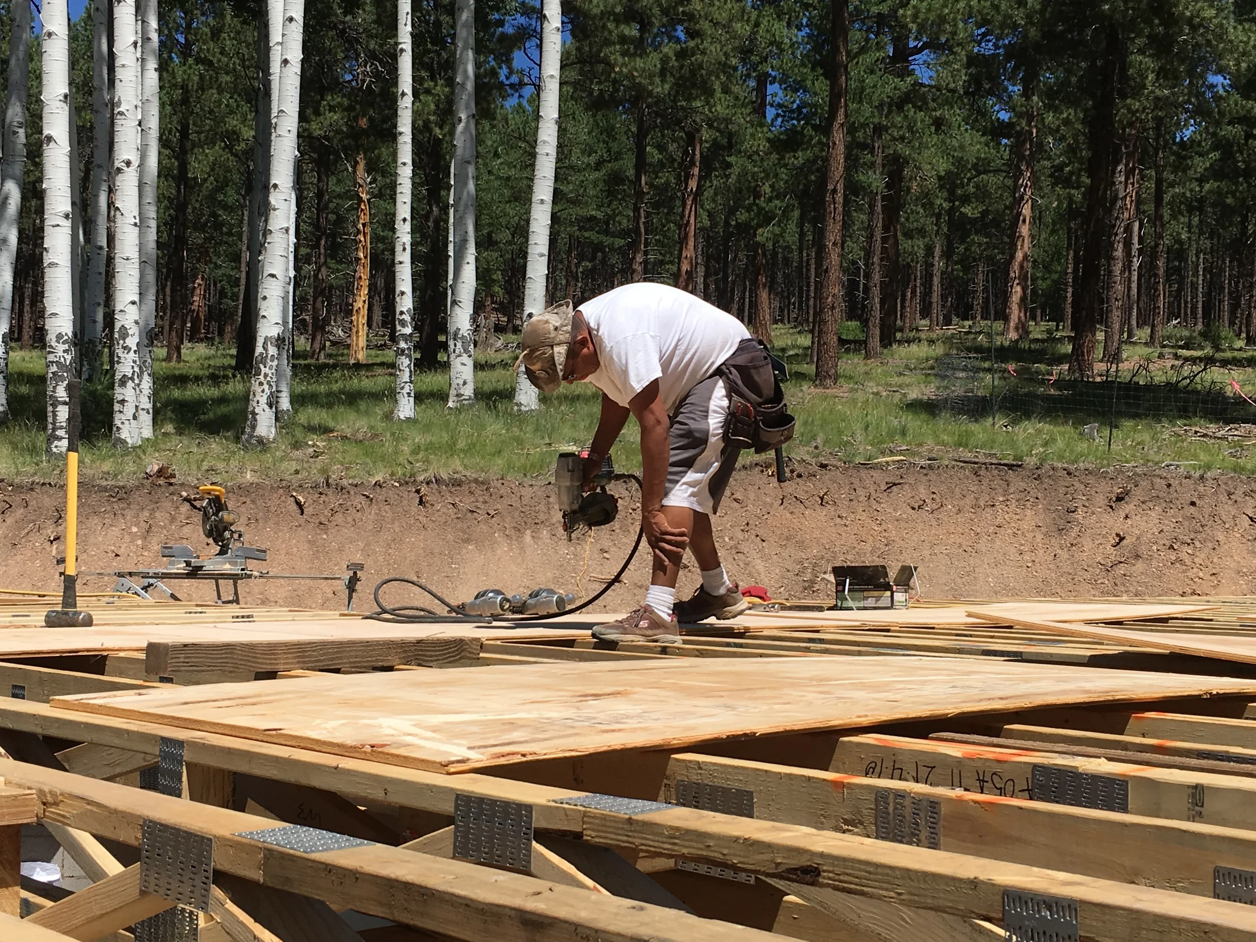 Nailing down the sub-floor