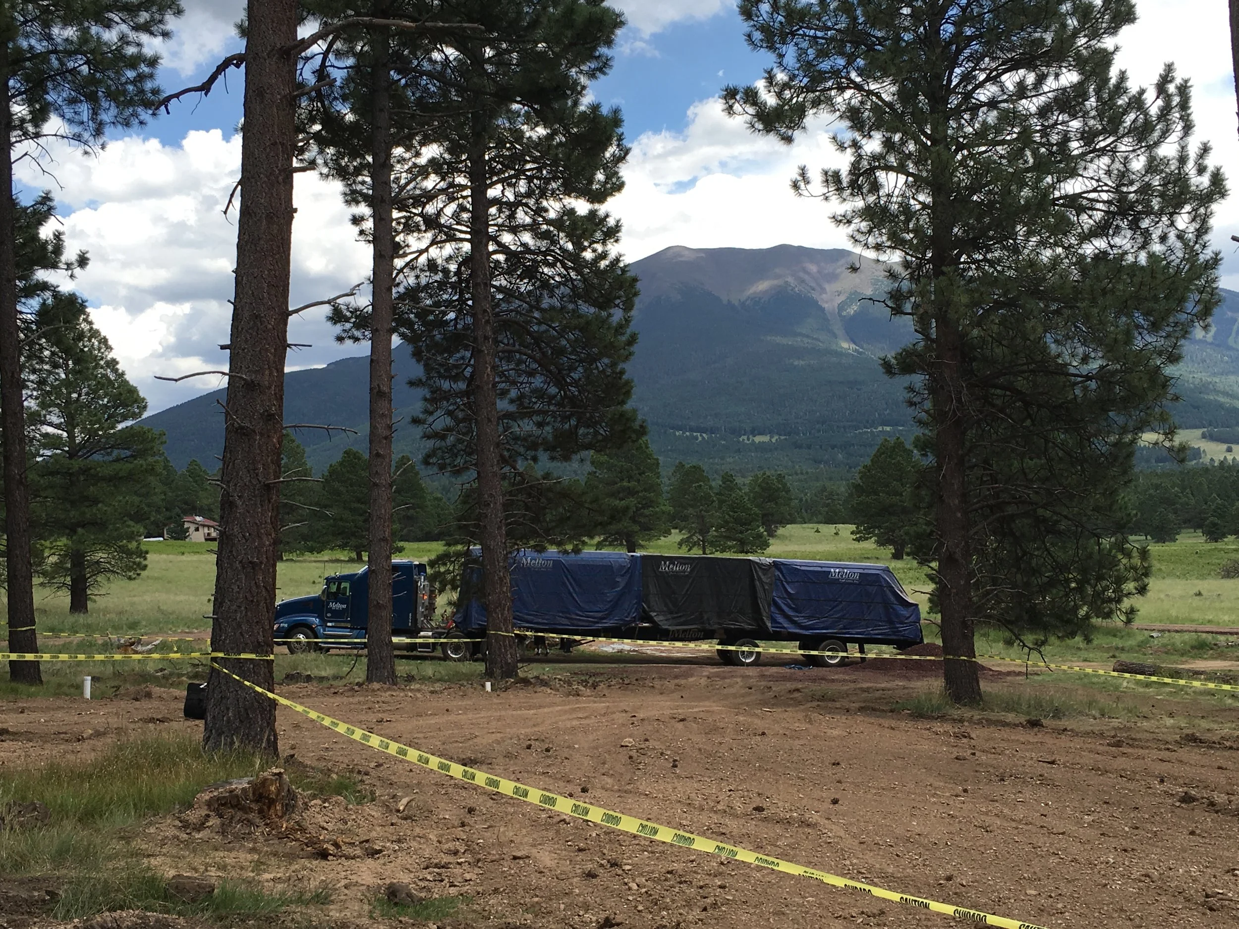 It's a challenge getting 60' semi's out here!