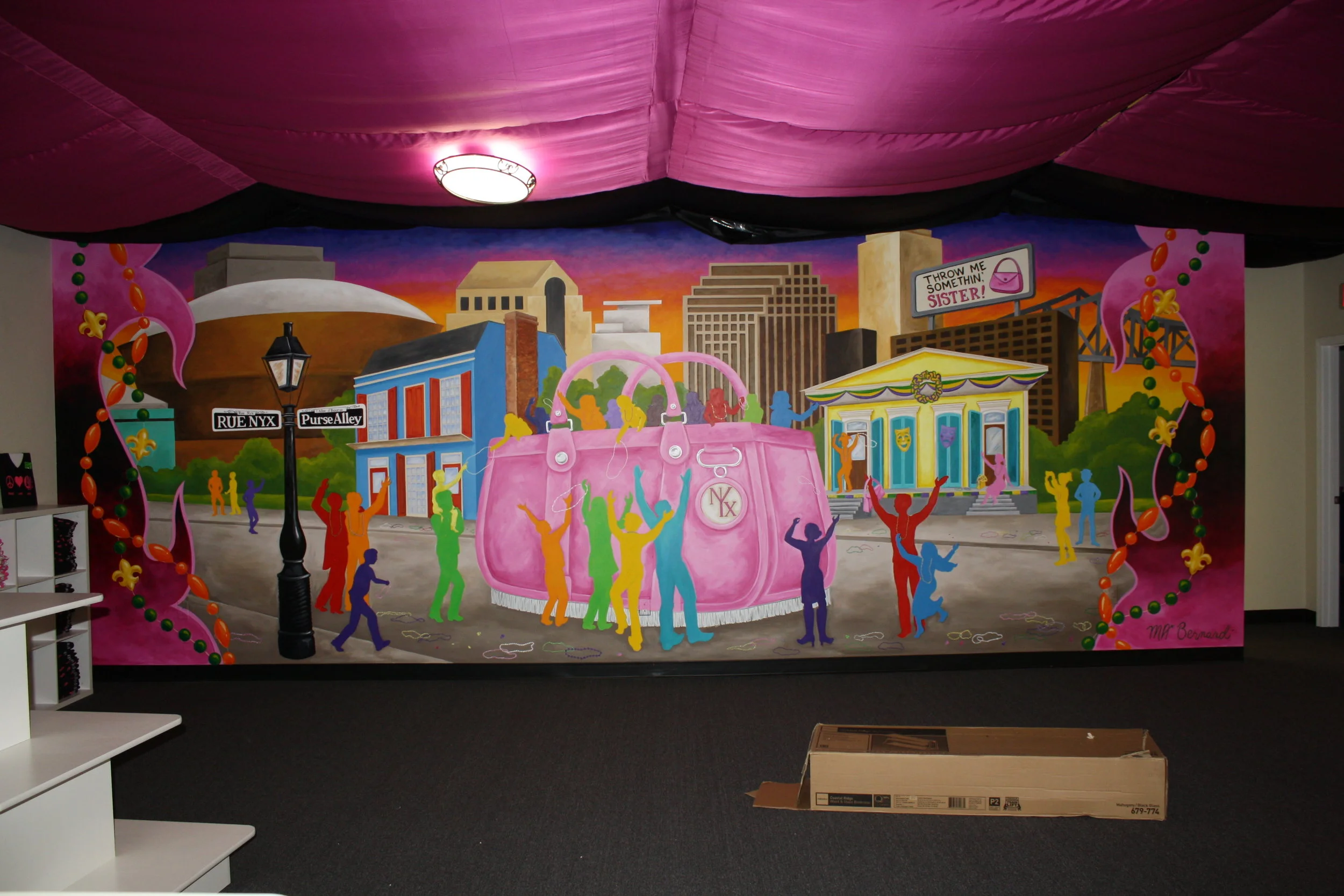8’Tx20’W mural for Krewe of Nyx Boutique 