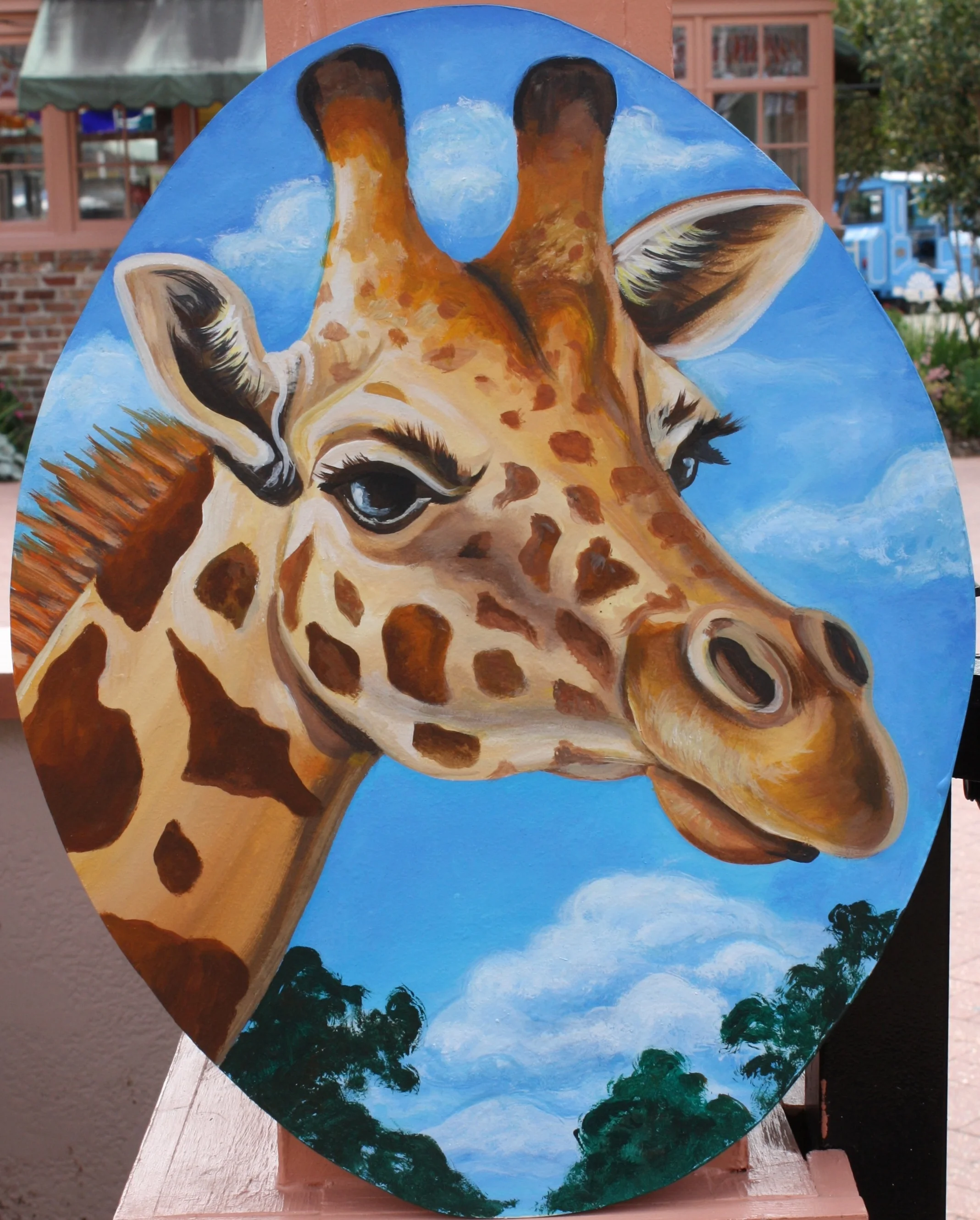 Giraffe Portrait for Zoo Carousel