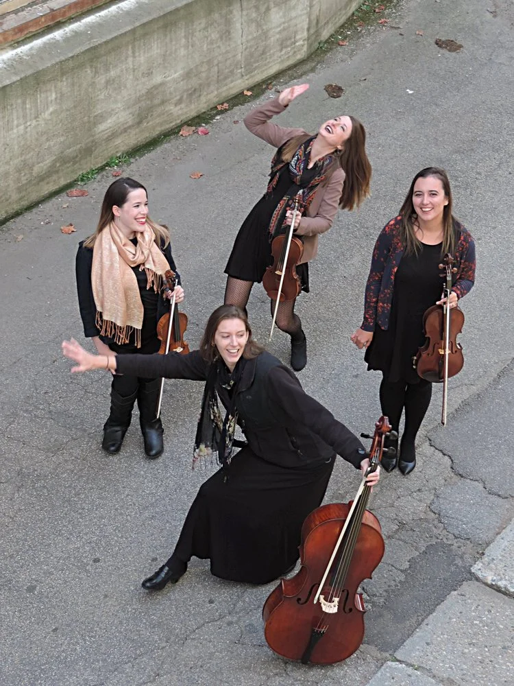 Laura Sousa Wagner (right), Brittany Stockwell (back), Jamie Thiesing (front), Sylvia DiCrescentis (right). 