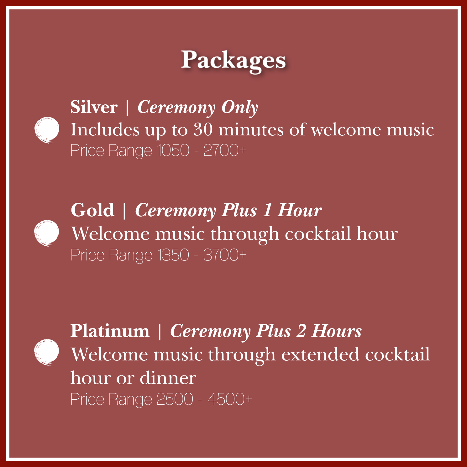 Wedding Packages