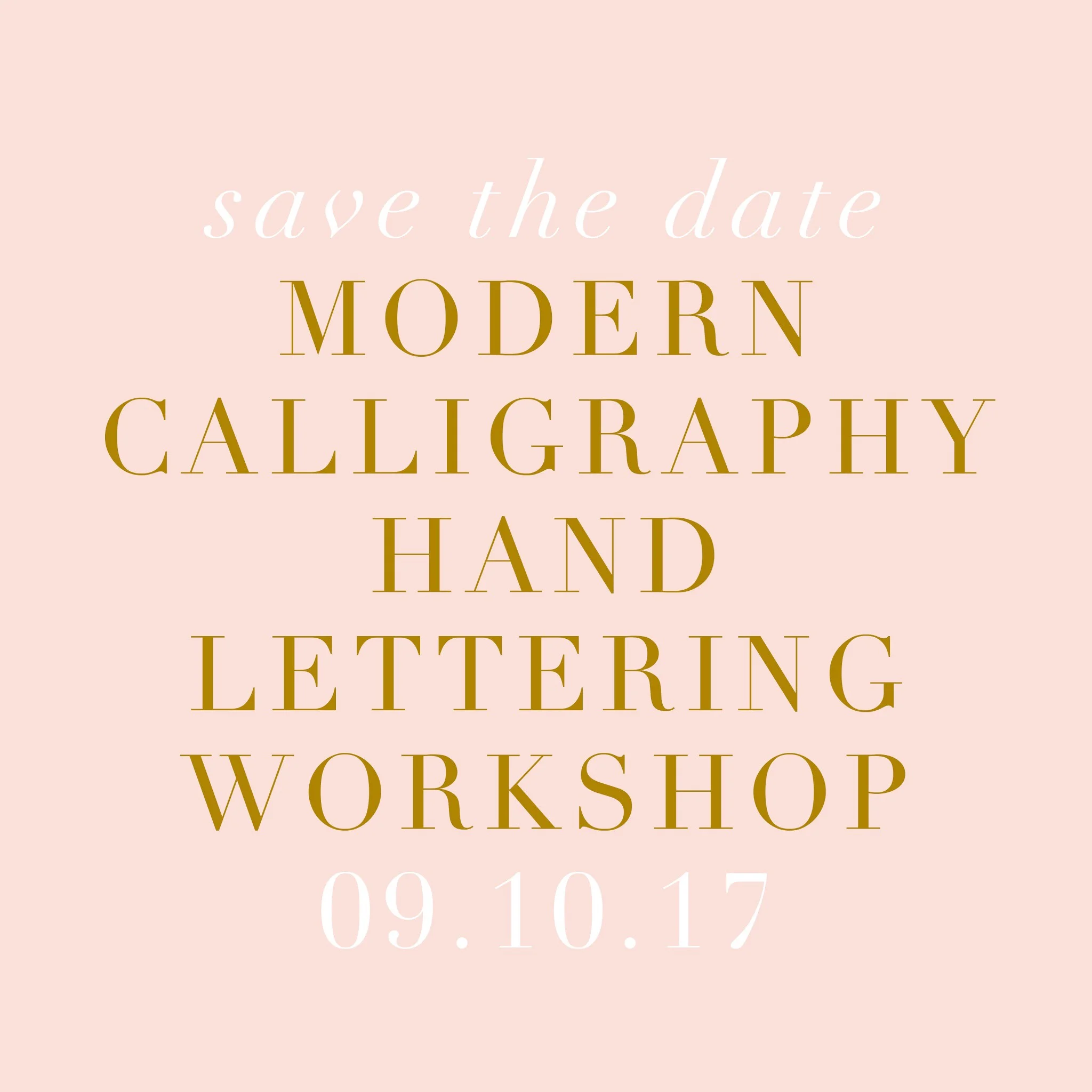 9/10 calligraphy workshop