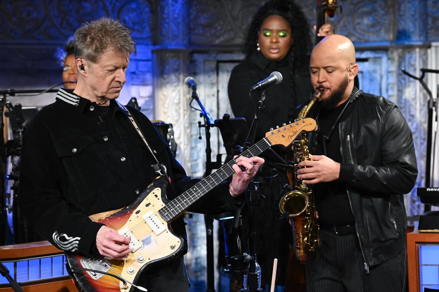 Nels&rsquo; appearance with the Late Night Band on @colbertlateshow will be re-aring TONIGHT 4/25 at 11:35pm ET! #Colbert #LateNightBand 

📸: @skpnyc