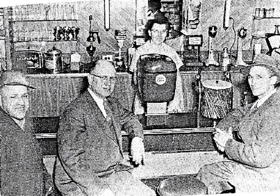 L/R George H. Helmund, Harry Bachtell, Ann, Unknown Gentleman