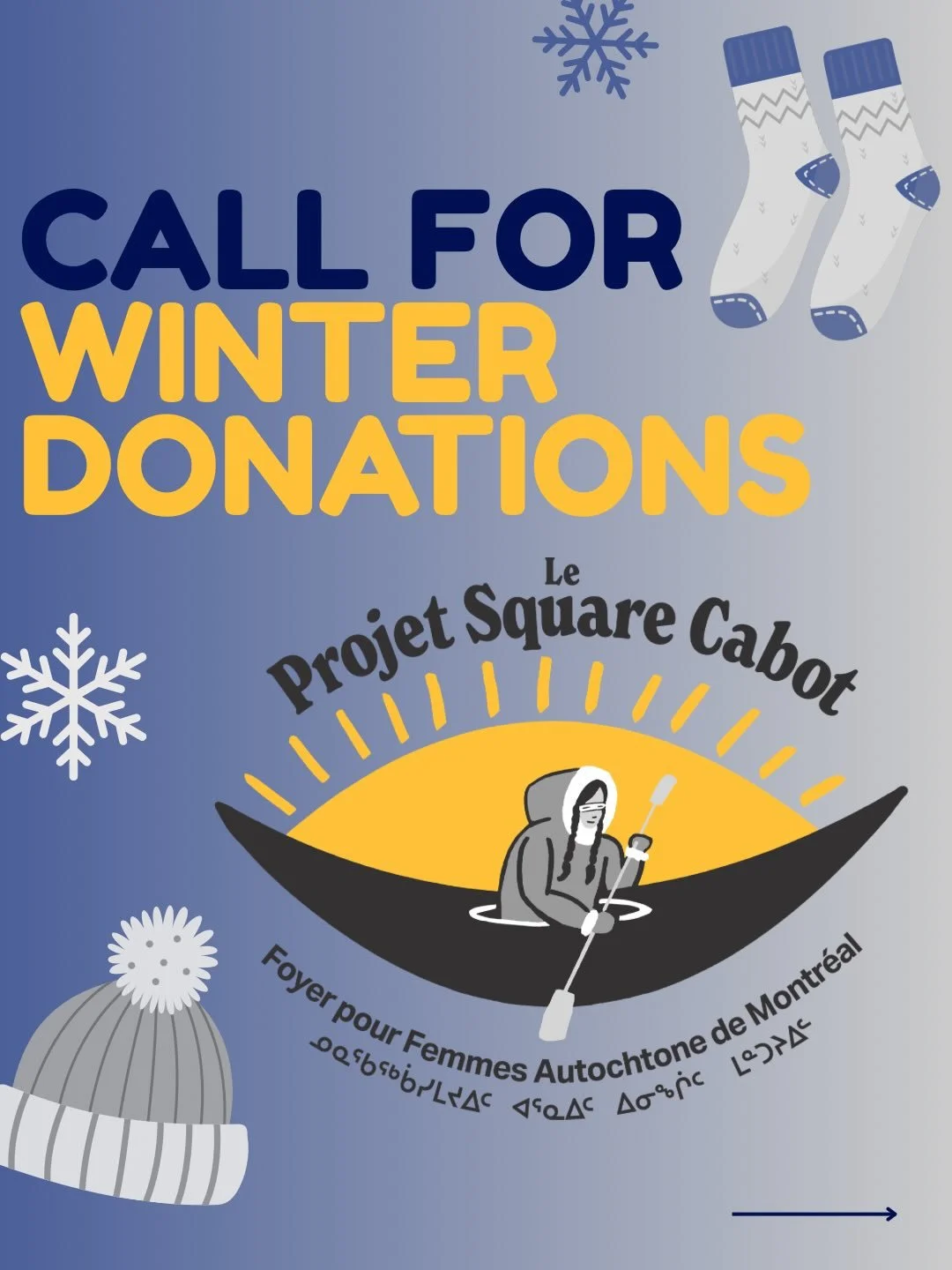 ❄️ Call for Winter Donations for the Cabot Square Project❄️ (Fran&ccedil;ais &agrave; suivre)

As the days are getting colder, our community in Cabot Square is in all the more need of your help. Please read the full post to learn all the ways you can