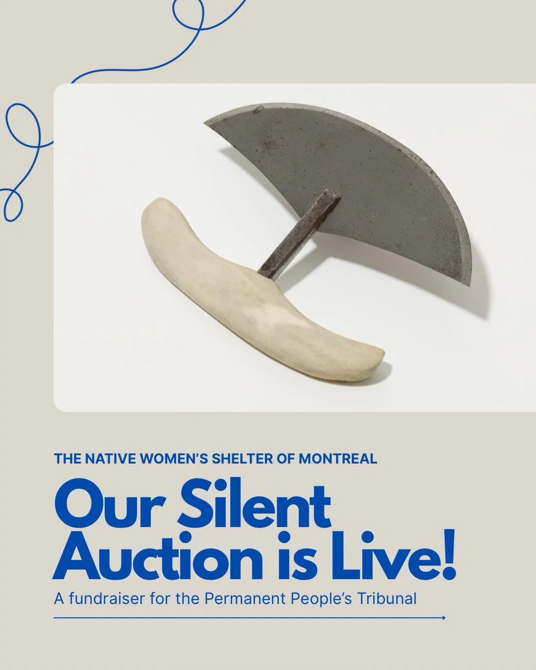 In case you missed it, we are currently hosting a silent auction to raise funds to support the Permanent Peoples Tribunal on Missing Indigenous Children and Unmarked Graves. 

The auction features beautiful art by many Inuit artists, and the bids clo