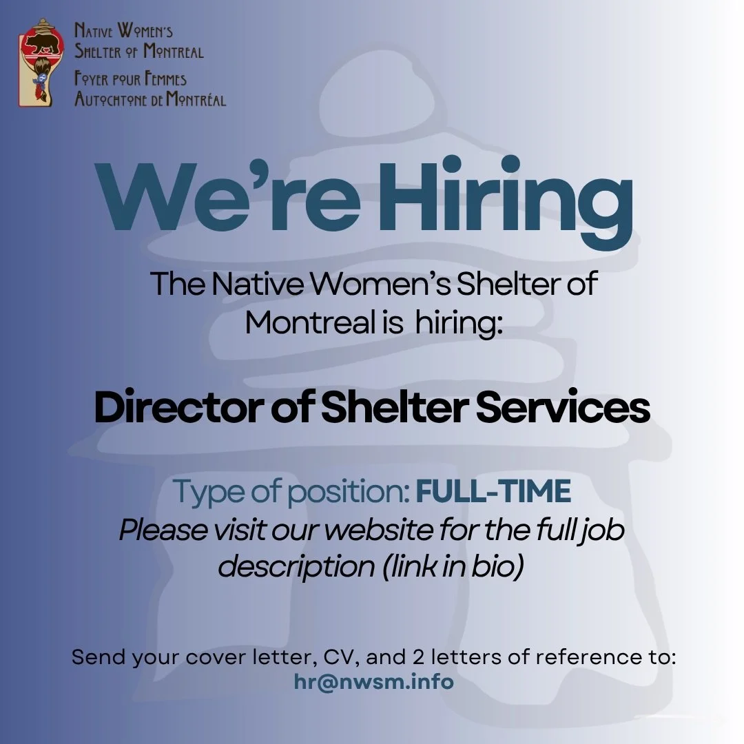 We&rsquo;re #hiring for the position of Director of Shelter Services! To apply, send your cover letter, CV, and two letters of reference to hr@nwsm.info. Nous embauchons pour le poste de direction des services d&rsquo;h&eacute;bergement! Pour postule