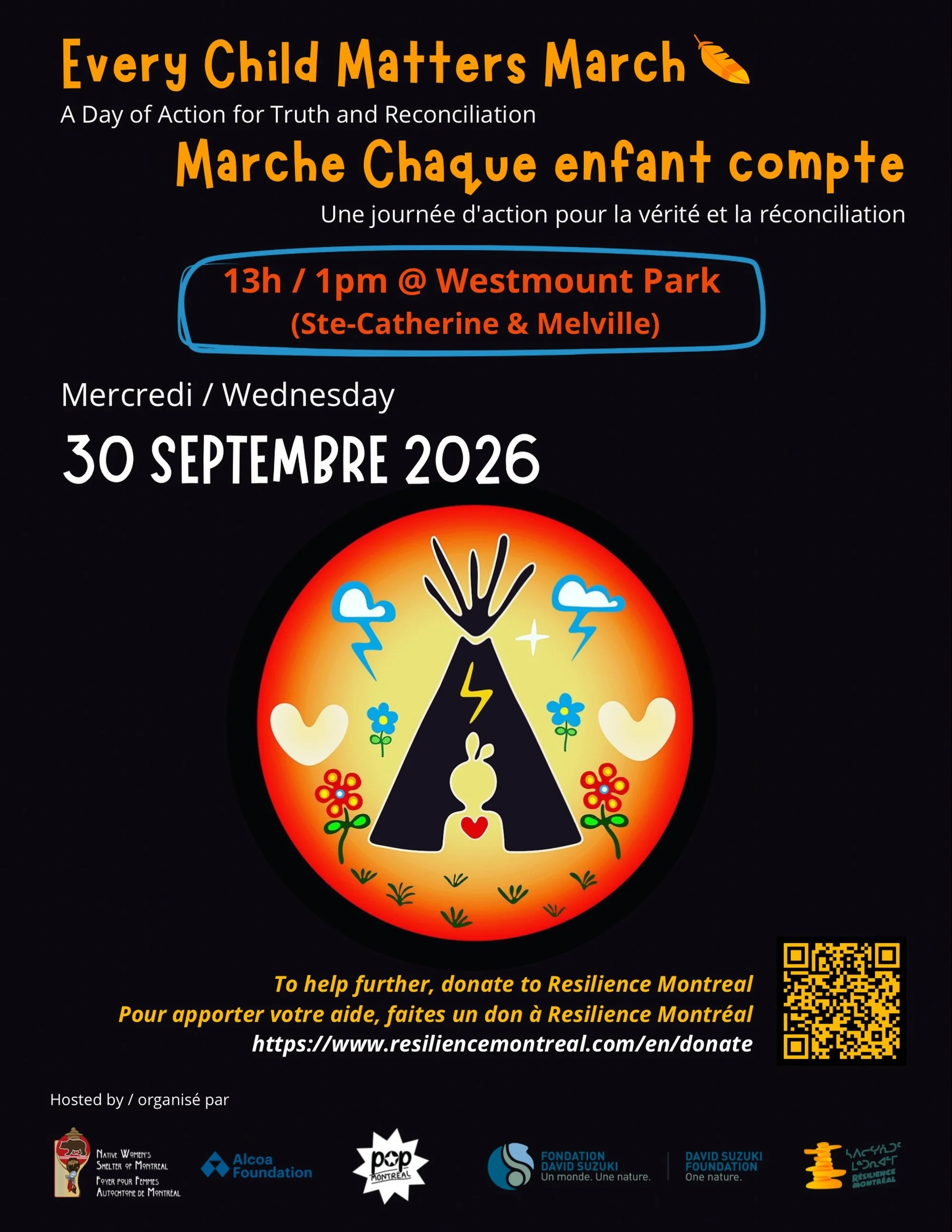 March with us September 30 for those who never returned home 🧡 

📌March Route &amp; Schedule

We will gather at Westmount Park, near Melville Street, beginning at 12:30 PM. The event will officially begin at 1:00 PM, and we plan to begin walking at
