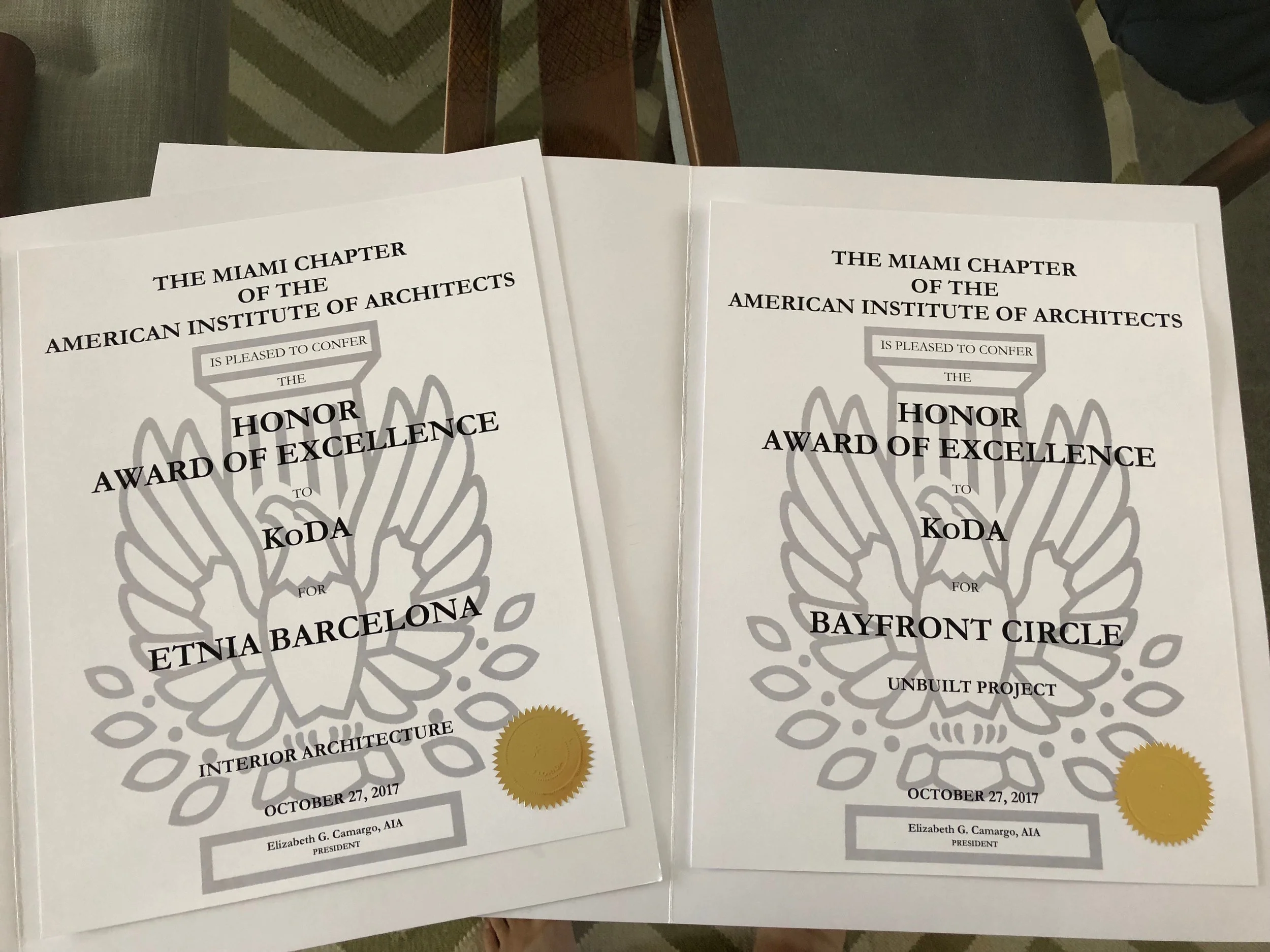 AIA Award for Interior Architecture and Unbuilt Design
