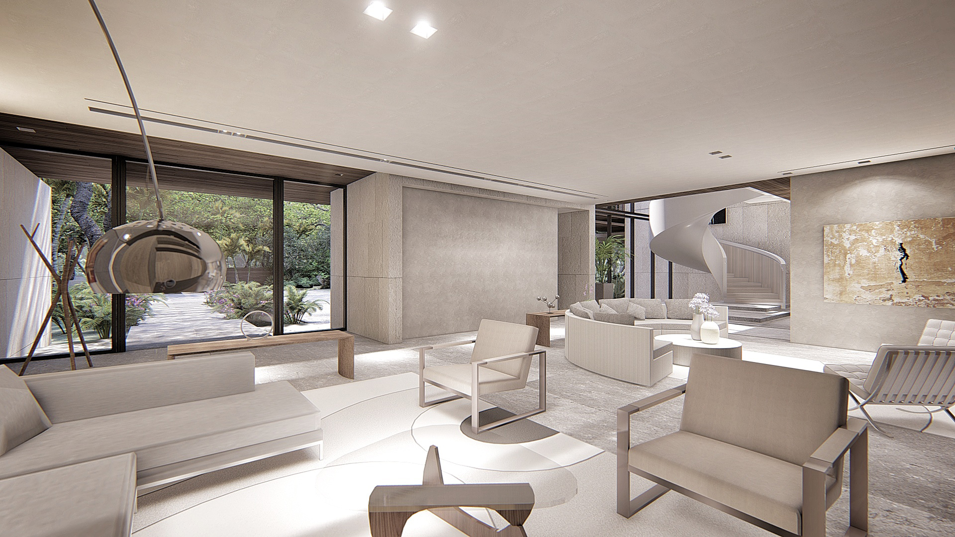 Contemporary Living Room Miami Luxury Home by KoDA