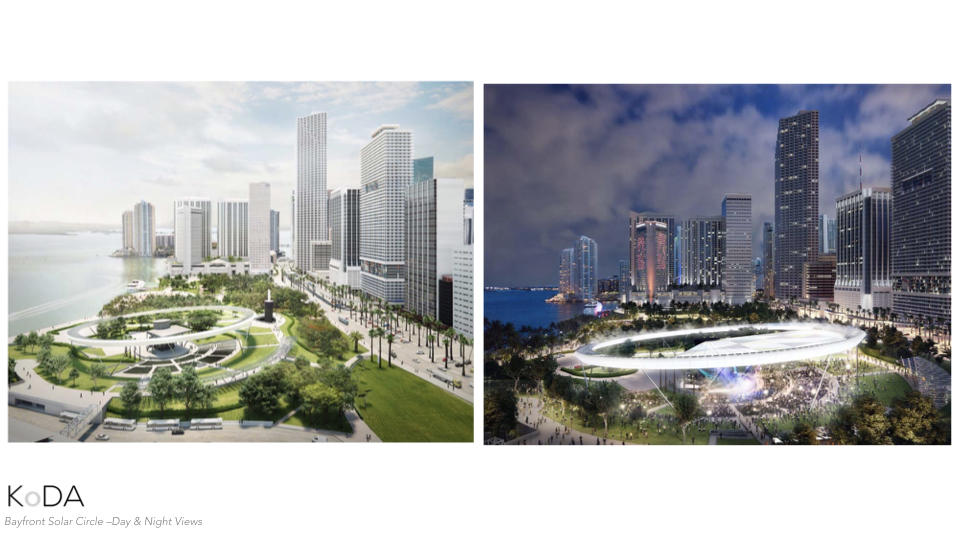 These night and day images show the ring both in active and passive use. When the canopy is deployed, it can be used for 3D projection mapping to enhance the experience of a concert, while deconstructing and disappearing into the landscape when retracted.