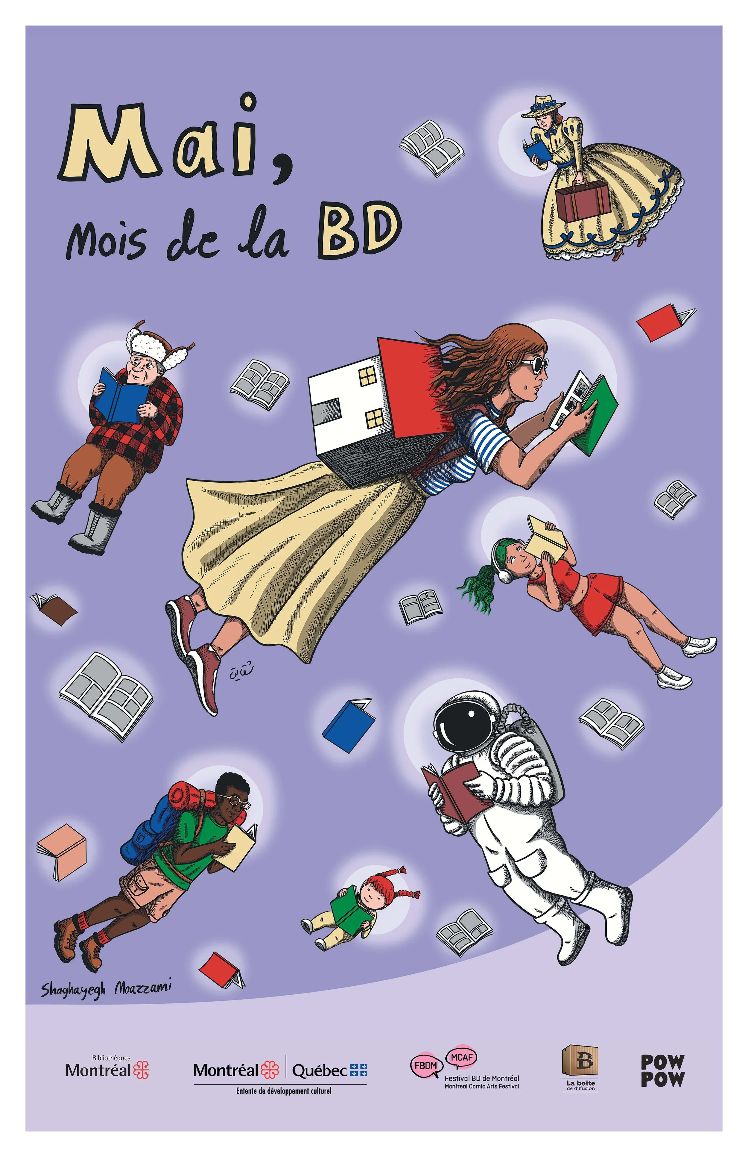  Illustration for the poster of “Mai, Mois de la BD” 2025 