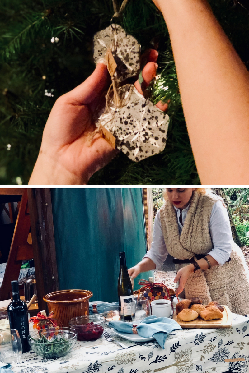 Top to Bottom: Christmas Ornaments from Amara Living - Thanksgiving at a Yurt in Cape Lookout State Park, OR 