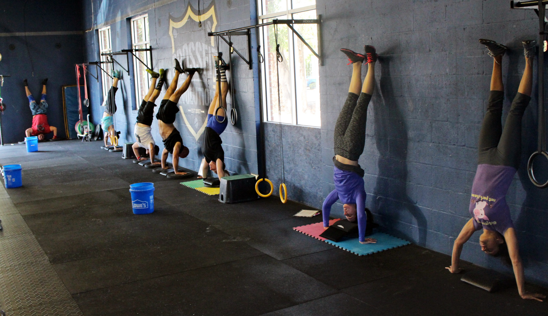 Handstand Push-ups for lunch