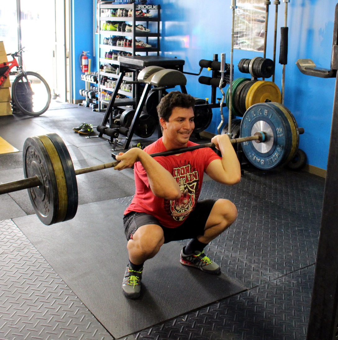 Marcio with a Front Squat PR