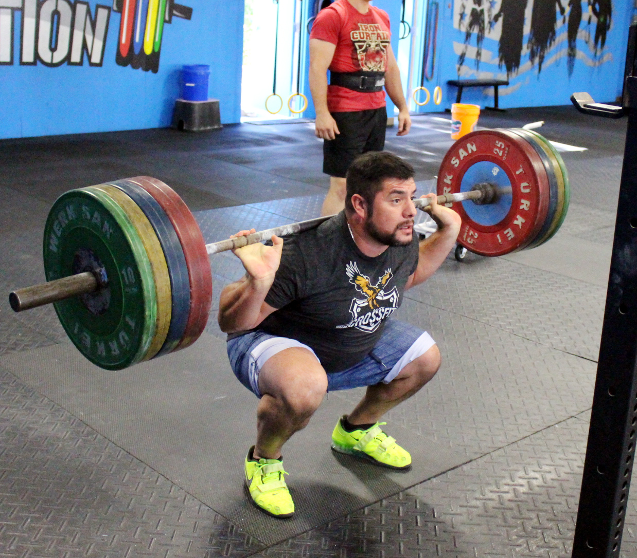 Nestor casually back squatting