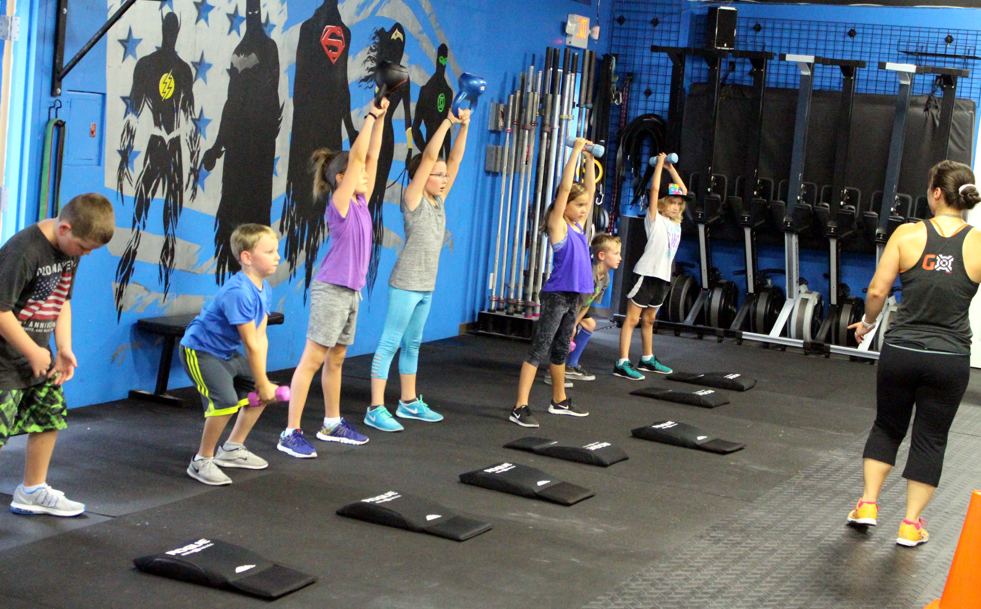 Kids practicing swings