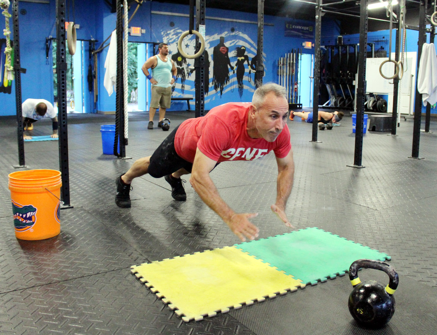 John doing clapping push-ups