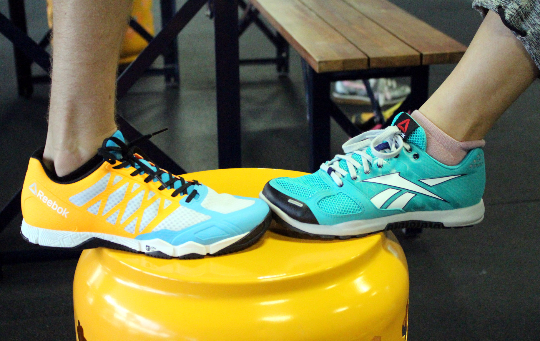 Matt & Ashley showing off their new kicks.