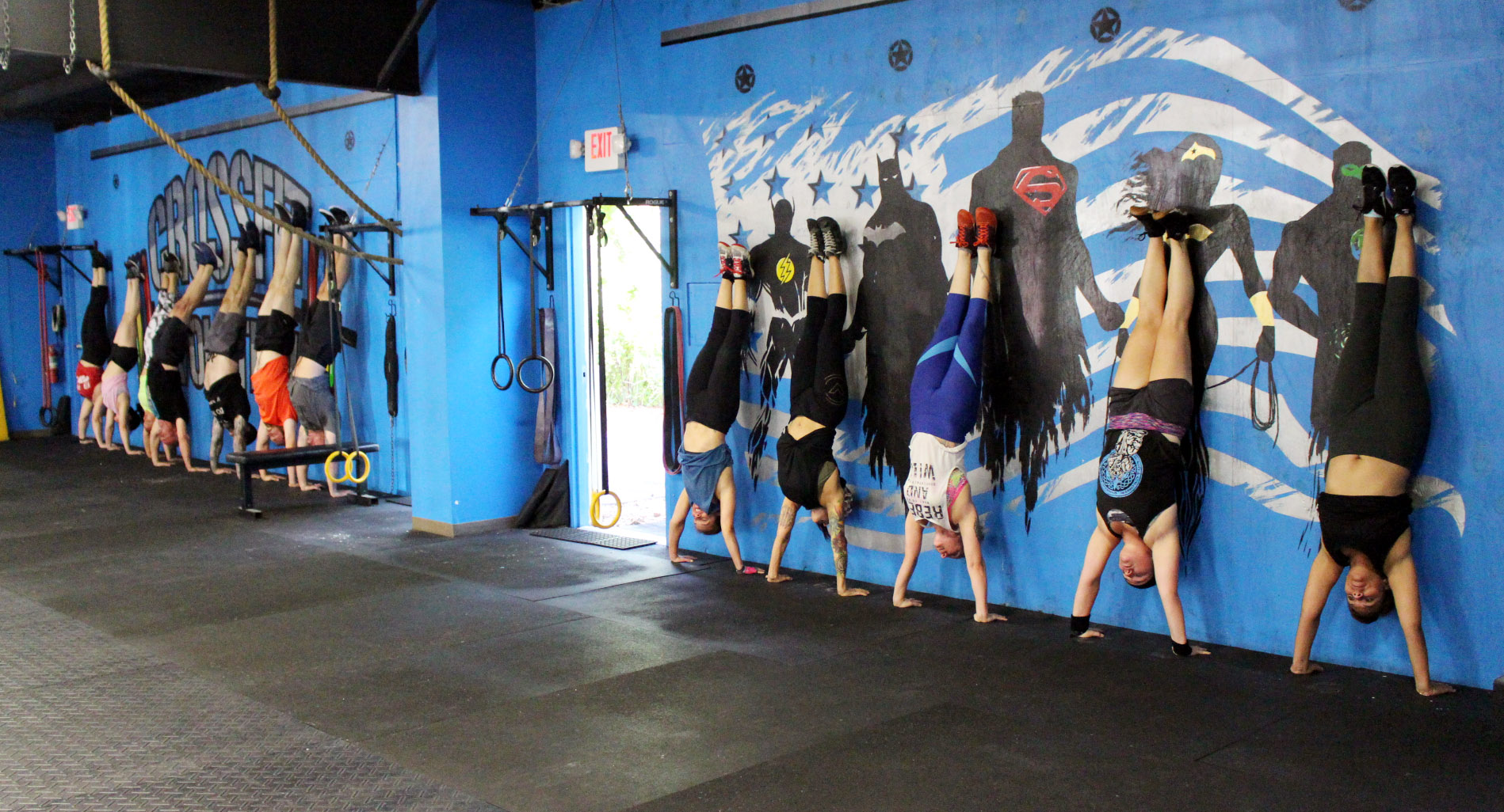 Practicing handstands