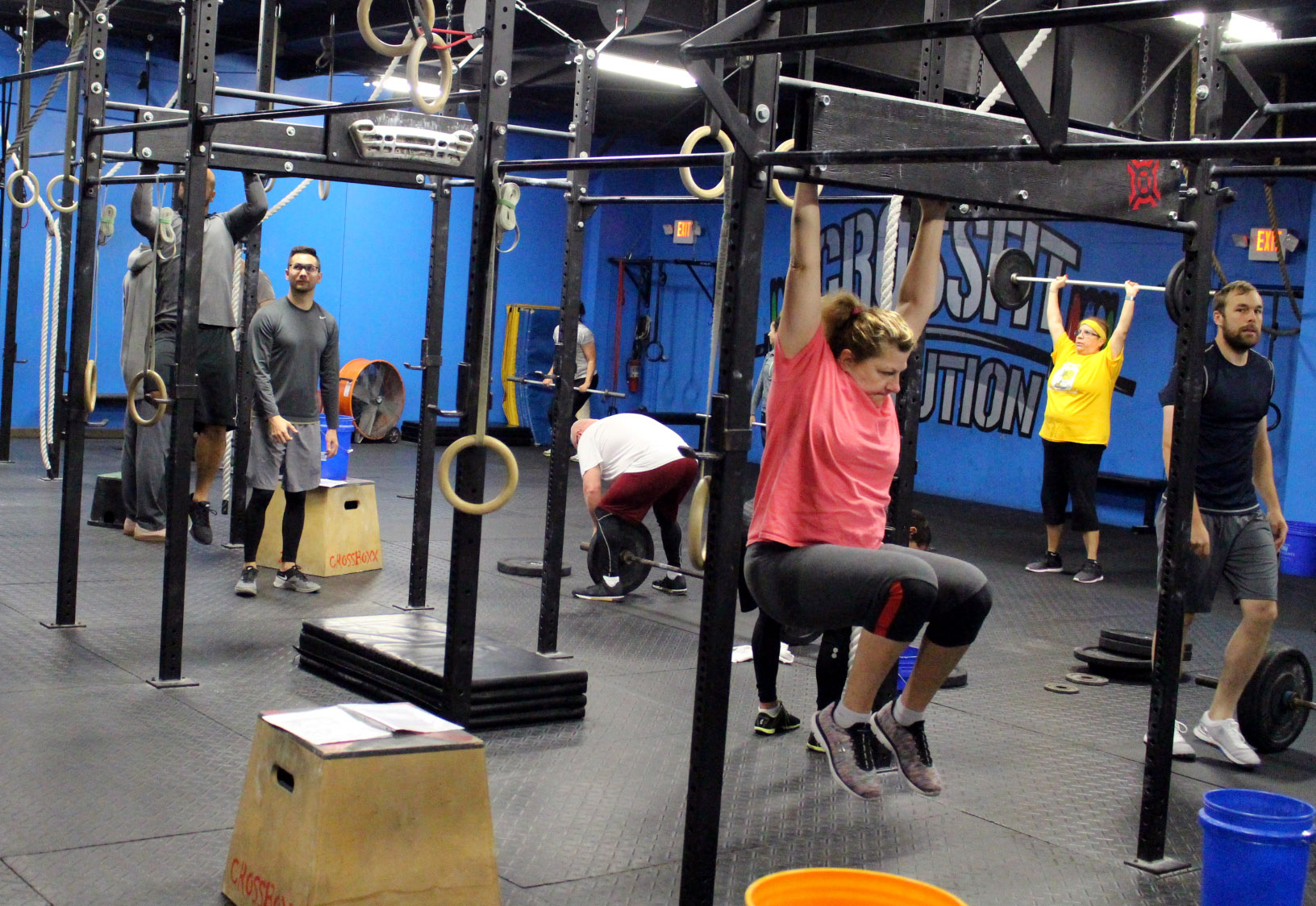 Working on Climbing Board & Shoulder Presses